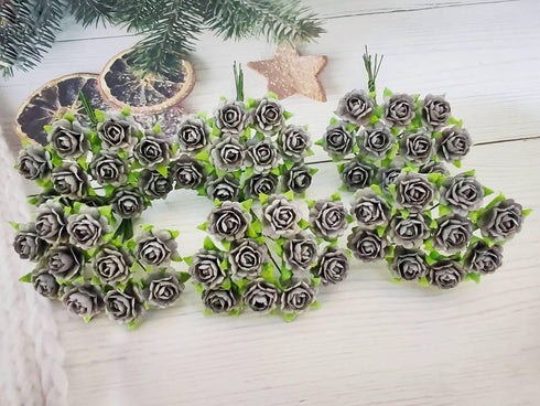 Beautiful Artificial Mulberry Paper Heart Petals Mini Roses Flowers Wedding Embellishment Scrapbooking Wedding Doll House Supplies Card DIY Crafts...