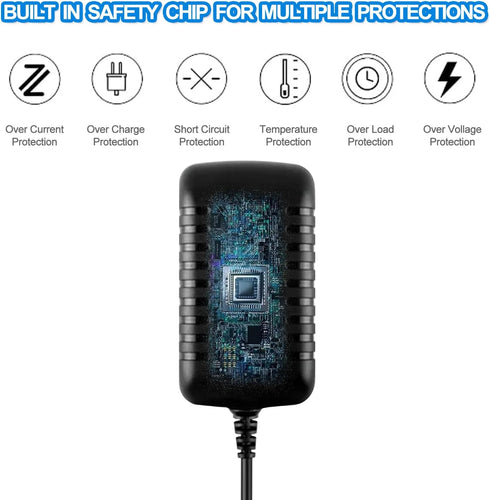 12V 2A Power Supply, Universal Power Adapter with 8 Selectable Plug, Power Adapter for Led Power Supply, CCTV Camera, BT Speaker, GPS, Webcam, Rou...
