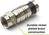 trueCABLE Universal Easy Fit RG6 & RG6Q Compression F-Connector for Dual Shield (DS) Tri-Shield and Quad Shield (QS) Coaxial Cable, 10 Pieces...