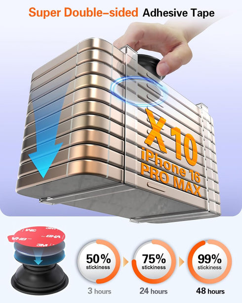 volport Extra 3M Tape Super Sticky Adhesive Replacement and Phone Magnet Sticker Disc for Reusing Grip Stand Socket Base, Circle Double Sided Car ...