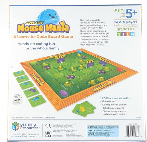 Learning Resources Code & Go Robot Mouse Board Game, STEM, Early Coding Game, Ages 5+...