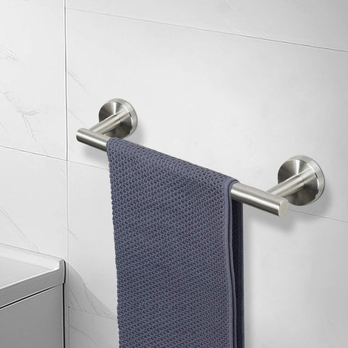 NearMoon Bathroom Towel Bar, Bath Accessories Thicken Stainless Steel Shower Towel Rack for Bathroom, Towel Holder Wall Mounted (1 Pack, Brushed N...
