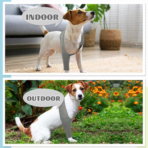 ROZKITCH Dog Surgery Recovery Sleeve Front Right Left Leg, Pet Prevent Licking Wound Elbow Brace Protector, Dog Recovery Suit Cone Collar Alternat...