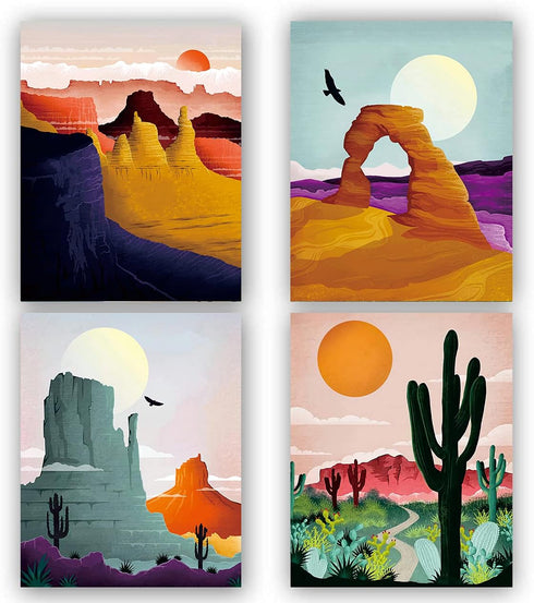 TANXM Desert landscape Art printing,National Parks (11”X 14”) Art Prints,National Park Poster,Saguaro Poster For Home and Living Room Wall Art Dec...