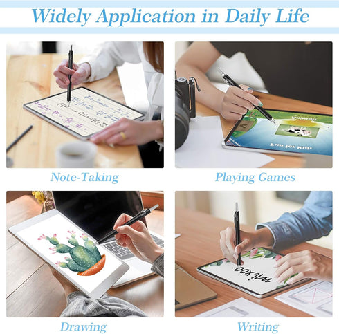 Mixoo Retractable Stylus for Touch Screens - High Sensitivity Universal Stylus Touch Screen Pen with 3 Replaceable Disc Tips for iPad iPhone and A...