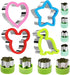 Sandwich Cutter Set, Including 4 Sandwich Cutters Shaped Like Dinosaur, Star and Heart and 8 Vegetable Cutters, Suitable For Children...