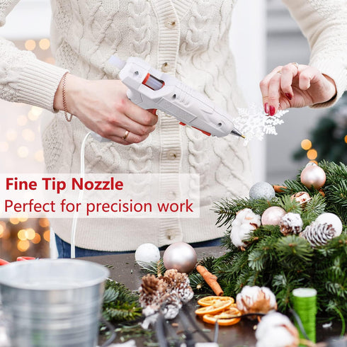Full Size Hot Glue Gun Kits, KeLDE 40W Dual Temp Fine Tip Hot Glue Gun with 10PCS Glue Sticks for craft, DIY Arts, Quick Home Repairs, Wood, PVC...