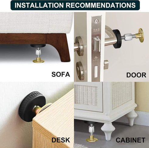 Adjustable Threaded Headboard Stoppers Fixer,Bed Frame Anti-Shake Tool,Bedside Antishake Telescopic Support Stabilizer for Room Wall, Beds, Cabine...