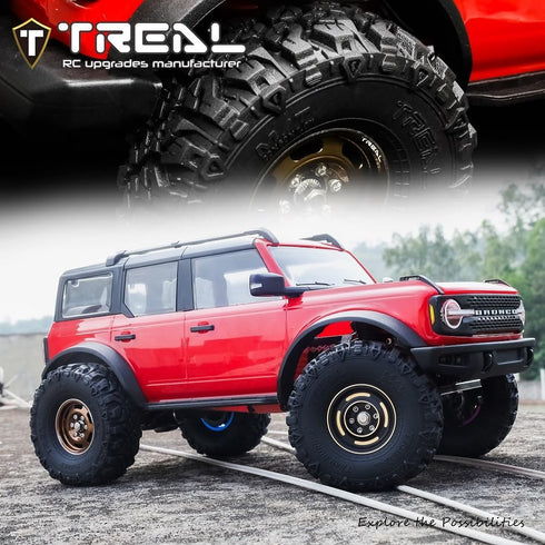TREAL 1.0 Tires Soft Sticky RC Crawler Tires TrailBurner 62mm (4P) for 1/24 1/18 SCX24 AX24 FCX24 TRX4M...