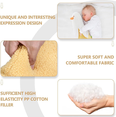 Banana Duck Plush Toy-12'' Weighted Duck Stuffed Animals, Elastic Duck Plush Stuffed Animals Banana Plushie Hugging Pillow, Throw Pillow, Body Pil...
