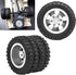 2pcs RC Car Rear Tires, Durable 52mm Aluminum Alloy Rear Tire RC Upgrade Parts for WPL D12 1/10 RC Truck, RC Wheels RC Accessories (009)(Silver)...