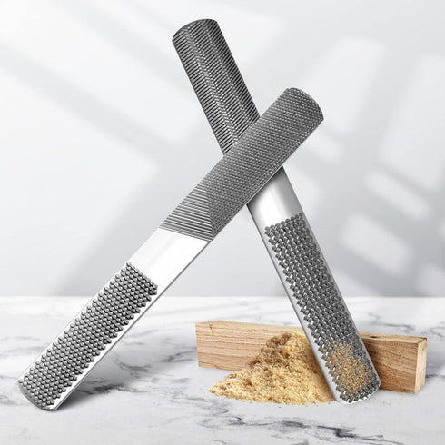 8in 4 Way Wood Rasp File, Premium Grade High Carbon Hand File and Round Rasp, Half Round Flat & Needle Files, Multifunctional Hand File for Sharpi...