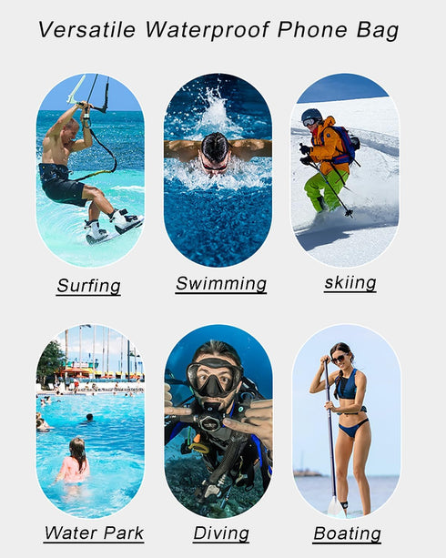 Floating Waterproof Phone Pouch IPX8 Waterproof Phone Case for iPhone 15 Pro Max 14 Plus 13 12 11 XR XS SE Galaxy S24 S23 S22 FE Up to 7.2'', Wate...