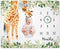 Giraffe Milestone Blanket, Safari Baby Growth Chart Monthly Blanket, Watch Me Grow Jungle Baby Nursery for New Moms Baby Shower(50"x40")...