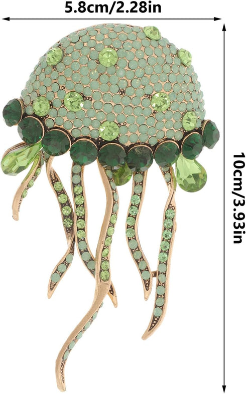 GALPADA Rhinestone Jellyfish Brooch Women Brooch Pin Creative Costume Decorative Accessory...