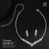 Unicra Silver Bride Necklace Earrings Set Bridal Wedding Jewelry Sets Party Rhinestone Costume Jewelry Set Crystal Choker Necklace for Women and B...