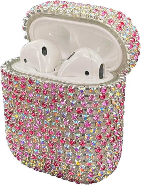 Diamond Portable Electronic Device Cover for Apple Airpods 1 & 2, Airpods Case Cover Accessories with Hard Carrying Case, Glitter Case Cover...