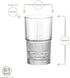 Bormioli Rocco Bartender Novecento Stackable 13.75 oz. Hi-Ball Drinking Glass for Mixed Cocktails, Clear, Set of 4...