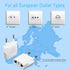 Unidapt 2-pack Europe Travel Plug Adapter, USA to European Plug Adapters, Travel from US Canada America Mexico to EU Europe Italy France Germany S...