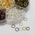 Chenkou Craft 1 Box 1050PCS 7 Colors Split Double Loops Jump Rings & Ring Jewelry Keychain Making 7mm With1 pc Clear Box (Mix, 0.27"(7mm))...