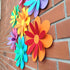 10 inch Giant 3D Rainbow Paper Flower with Stickers for Flower Wall Stickers Room Decor Kids Nursery Classroom Wedding Backdrop Pack of 7 (Rainbow...