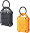 Dovick- Waterproof Airtag Keychain Holder Case,Screw Full Cover Compatible with Apple Air Tag Tracker Key Ring 2 Pack (Black&Orange)...
