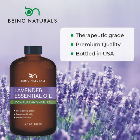 Lavender Essential Oil - Huge 4 FL OZ - 100% Pure & Natural – Premium Natural Oil with Glass Dropper Essential Oil...
