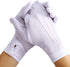Shappy 2 Pairs White Cotton Gloves Men Costume Stitched Uniform Gloves for Wedding Formal Tuxedo Party Jewelry Inspection (Nylon 10 Inch)...