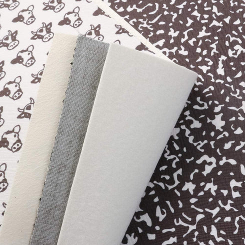 6pcs 7.7" x 12.9" (20 cm x 33 cm) Black White Series Cow Pattern Faux Leather Sheet Synthetic Leather Sheets Assorted for Earrings Hair Bows Makin...