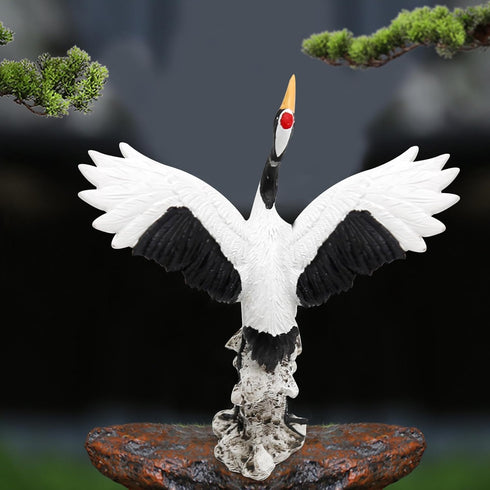 2-Pack Miniature Garden Crane Statues, Bird Art Bonsai Decor Garden Fairy Sculptures Crane...