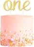 Gold 1st Birthday Topper, Double Sided Glitter, Number One Cake Topper Decoration, One Year Bday Party Decor for Girls and Boys, Couples And Marri...