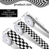 3 Rolls White Checkered Printed Ribbon Black Grosgrain Ribbon?0.4, 0.87, 1.5 Inch Wide, 15 Yard Car Theme Checkered Ribbon ? for DIY Crafts Wreath...