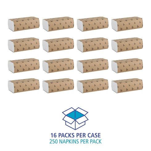 Boardwalk Multifold Disposable Bathroom Paper Hand Towels, 1-Ply, 9 x 9.45, 250 Towels/Pack, 16 Packs/Carton, White...