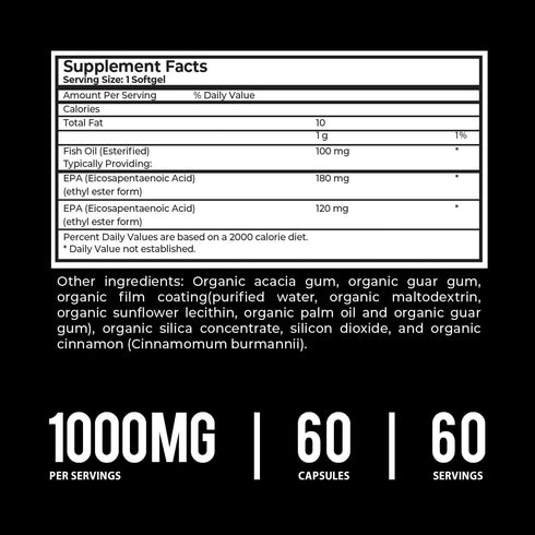 Omega Pure Plus Organic Omega 3 EPA & DHA, Fish Oil, Sesame Lignans & Olive Extract Capsules, Omega Pure Plus Capsules Offer a Comprehensive Blend...