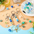 Beadthoven Beadable Keychain Bars with Beads, DIY Bead Keychain Making Kit 3pcs Metal Keychain Bars Blanks 36pcs Bubblegum Beads Colorful Acrylic ...