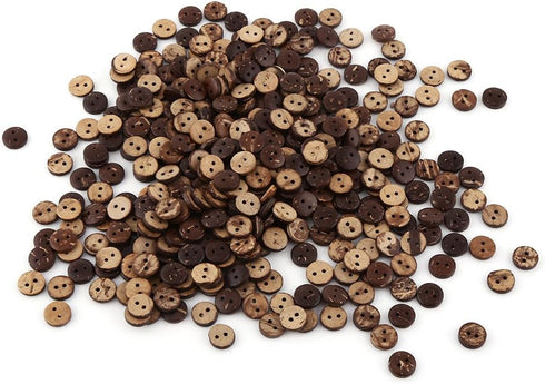 Coconut Shell 2 Holes Sewing Buttons, 400Pcs Brown Coconut Craft Buttons for DIY Scrapbooking Decor Clothing Accessories...