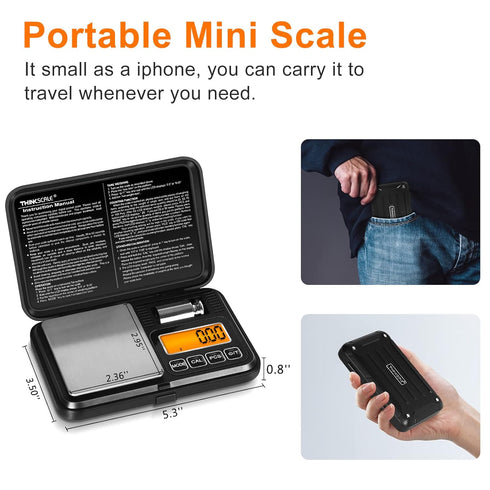 Digital Pocket Scale 200g/ 0.01g, Gram Scale with LCD Backlit, Tare, Mini Scale 6 Modes, Small Scales Digital Gram and Oz for Jewelry, Powder, Her...