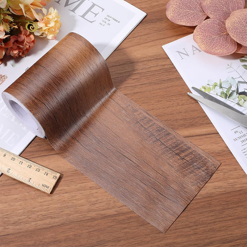 GORGECRAFT 10m*103mm Wood Grain Tape Self-Adhesive Realistic Wood Duct Tape Textured Furniture Grain Repair Patch for Tables Chairs Windows Floors...