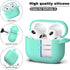 R-fun Compatible with AirPods 3 Case Cover, Silicone Protective Accessories Skin with Keychain Compatible with Apple AirPod 3rd Generation 2021 fo...