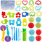Dough Tools Play for Kids- Toy Set Accessories with Stamps Cutter Rolling Pin Extruder Molds and Storage Box Party Favors Set for Age 2-8...