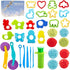 Dough Tools Play for Kids- Toy Set Accessories with Stamps Cutter Rolling Pin Extruder Molds and Storage Box Party Favors Set for Age 2-8...