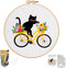 Louise Maelys Cute Cat Embroidery Kits for Beginners with Flower bike pattern,Adults Starter Cross Stitch Kit DIY Needlepoint Kits......