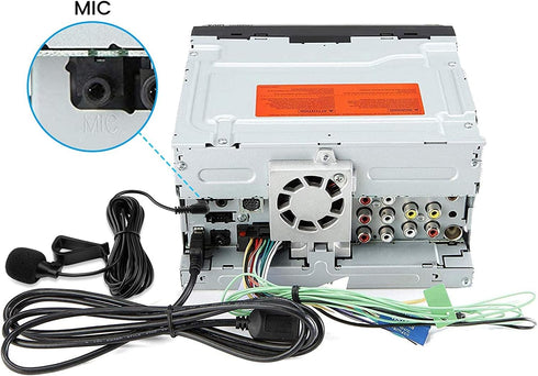 FingerLakes Mic 2.5mm External Microphone Assembly for Car Vehicle Head Unit Bluetooth Enabled Audio Stereo Radio Receiver GPS DVD with 3m Cable P...