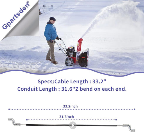 762259MA 1501124MA Auger Clutch Cable for Murray Sears Craftsman 762259MA 762259 Snowblower...