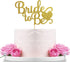 Bride to Be Cake Topper with Heart - Gold Glitter Wedding Bachelorette Party Decoration Supplies Future Mrs Party Cake Decor...
