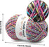 100g/3.5oz BulingBuling Acrylic Glow in The Dark Yarn,Colourful Yarn -Worsted Fine #2 Yarn - 240M/262Yards ?Beginners Yarn for Crochet and Knittin...