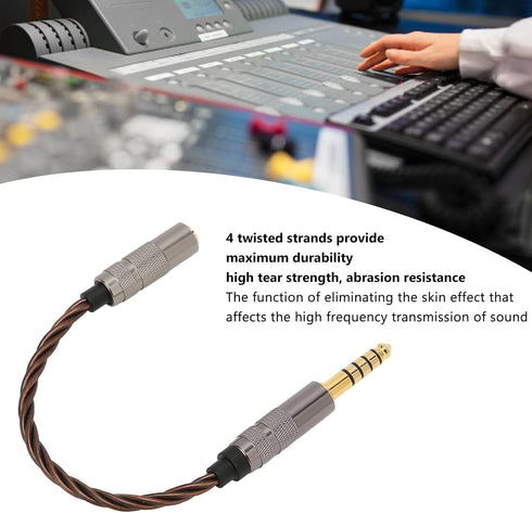 4.4MM Balanced Male to 3.5MM Balanced Female Adapter Cord, Gold Plated Portable Headphone Adapter Cable for Music Lovers...