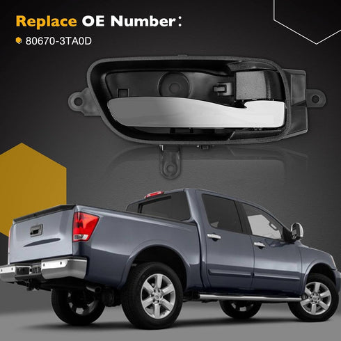 Gledewen Interior Door Handle Front Rear Right Passenger Side | for 2013-2017 Nissan Altima Pathfinder, 2015 2017 Nissan Titan, 2016-2017 Titan XD...