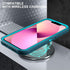 for iphone 13 Mini Case, Military Grade 3 in 1 Heavy Duty Shockproof/Drop Proof/Dust Proof Case with 2Pcs Tempered Glass Screen Protector (Blue/Tu...