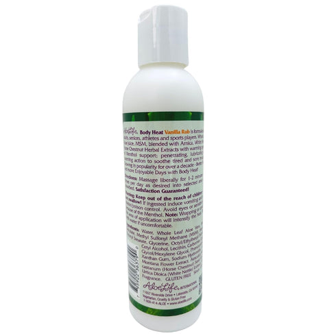 Aloe Life - Body Heat Vanilla Rub, Lubricating, Warming Action, Soothes & Relieves Sore Muscles, Safe For Seniors & Athletes, Helps Reduce Tension...